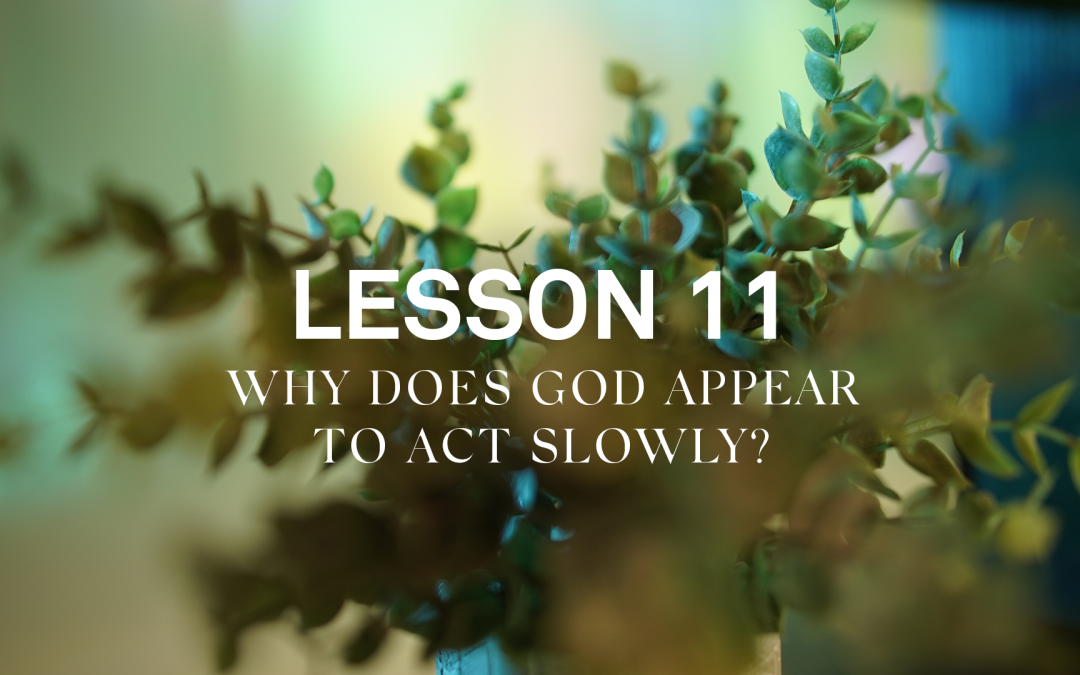 Why does God appear to act slowly?